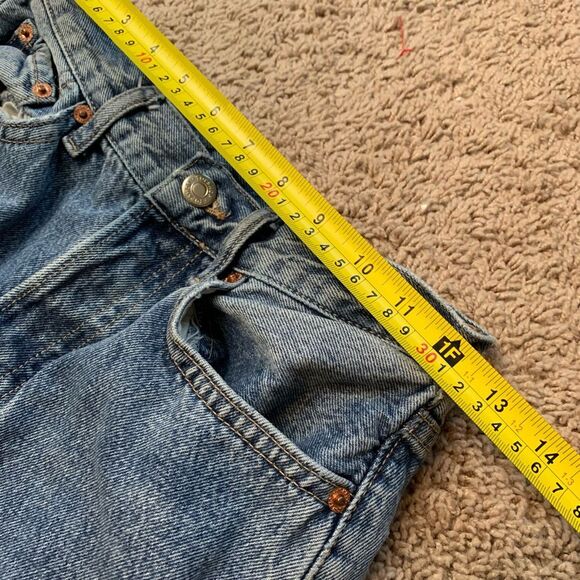 Topshop Straight Mom Retro Jeans 25” Light Wash High Rise Button Fly - Picture 5 of 8